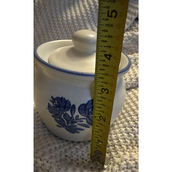 Pfaltzgraff Yorktowne Stoneware Jam Jelly Jar Honey Pot with Slotted Lid Vintage - Picture 6 of 7